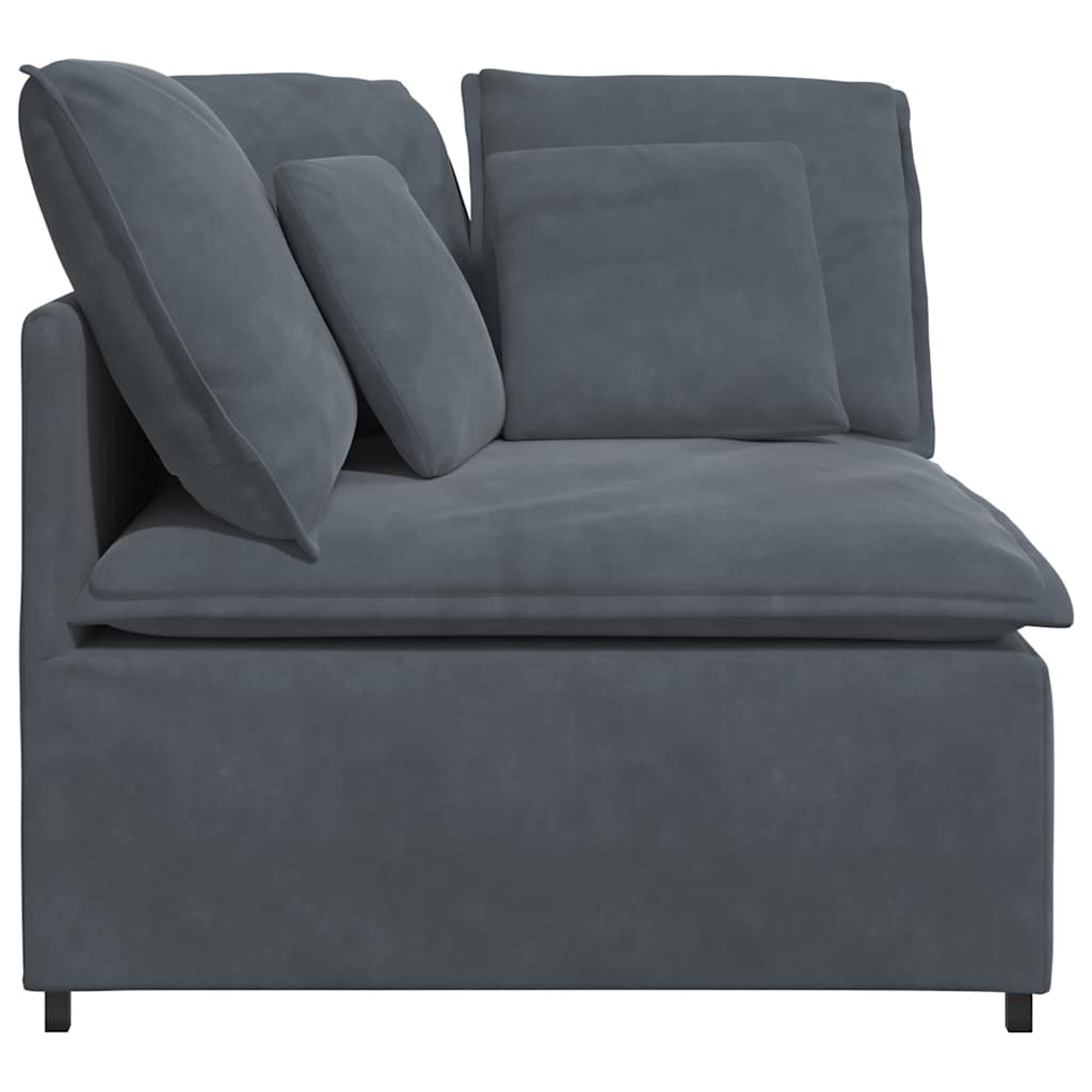 Module d'angle de canapé modulaire coussins gris foncé 100 cm - XIOS