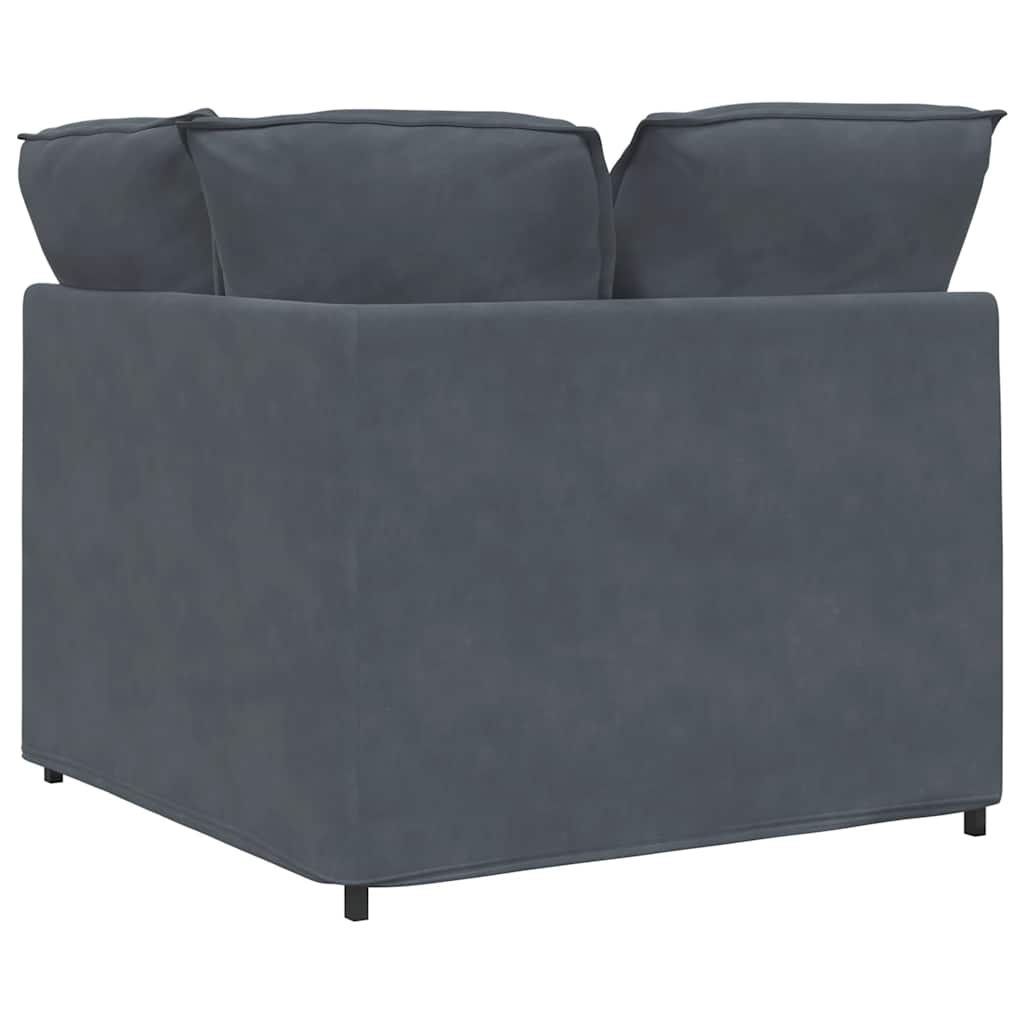Module d'angle de canapé modulaire coussins gris foncé 100 cm - XIOS