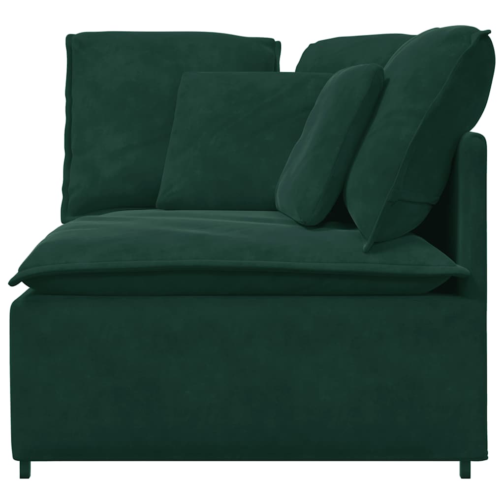 Module d'angle pour canapé modulable avec coussins vert foncé 100 cm - XIOS