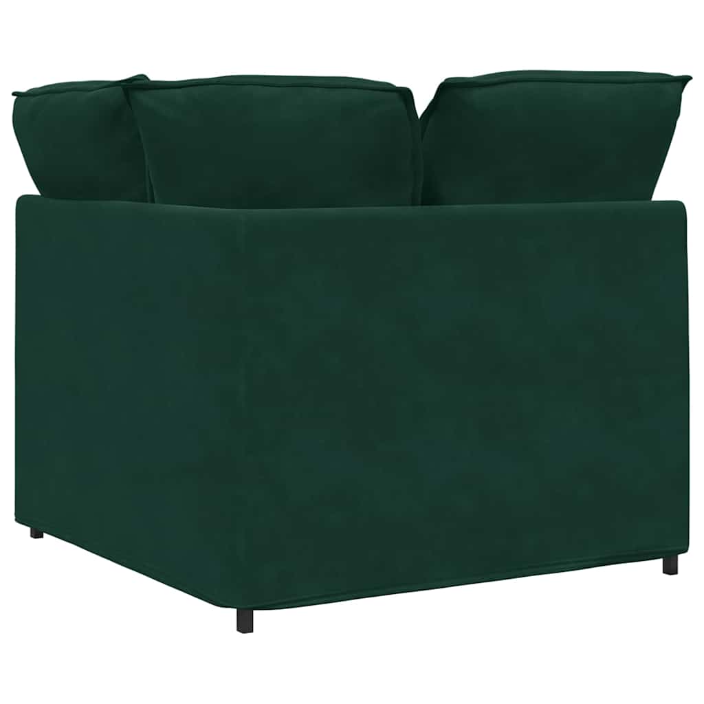 Module d'angle pour canapé modulable avec coussins vert foncé 100 cm - XIOS