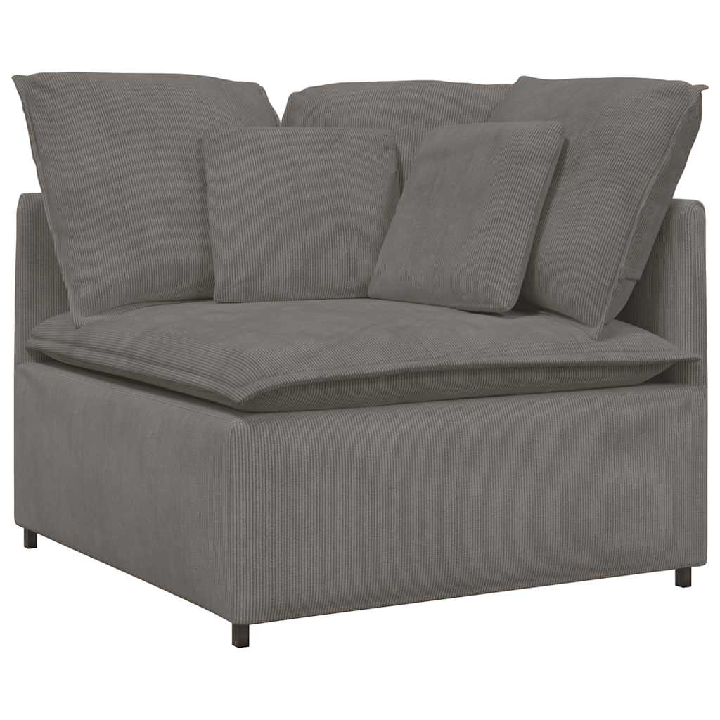 Module d'angle pour canapé modulable avec coussins gris clair 100 cm - XIOS