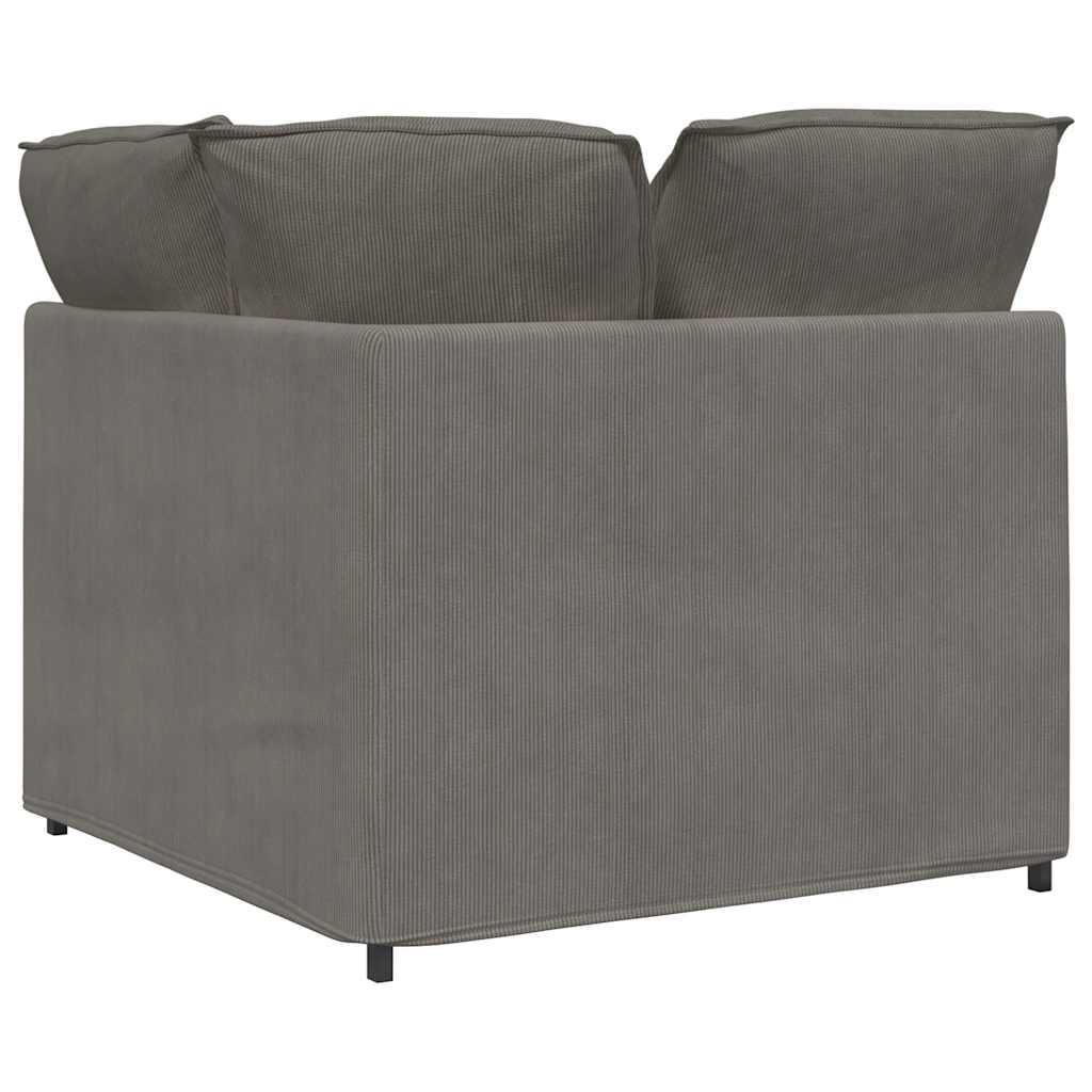 Module d'angle pour canapé modulable avec coussins gris clair 100 cm - XIOS