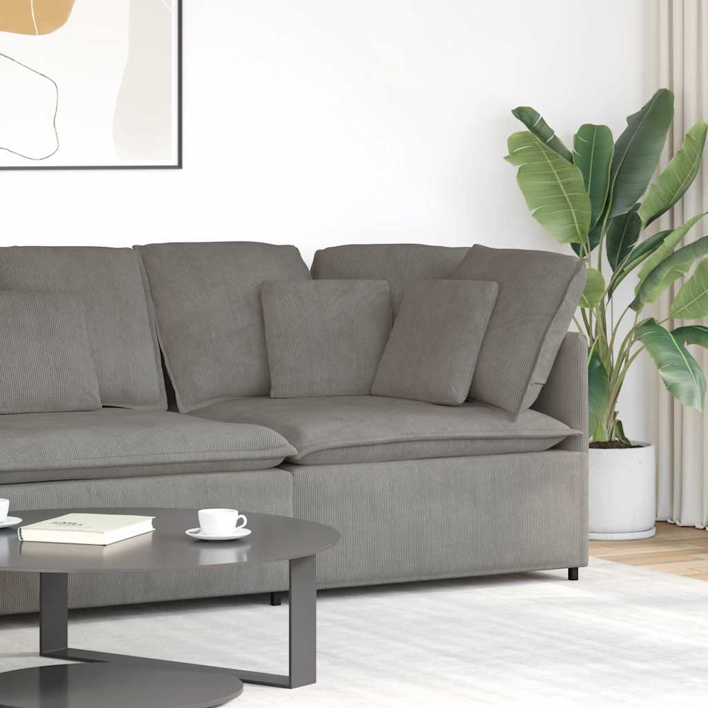 Module d'angle pour canapé modulable avec coussins gris clair 100 cm - XIOS