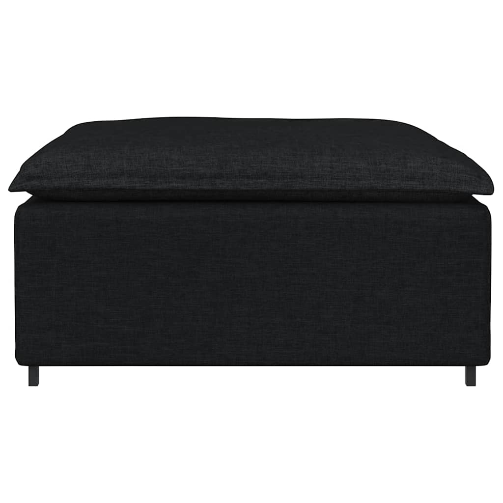 Module de repose-pieds pour canapé modulaire Noir 100 x 100 x 48 cm
