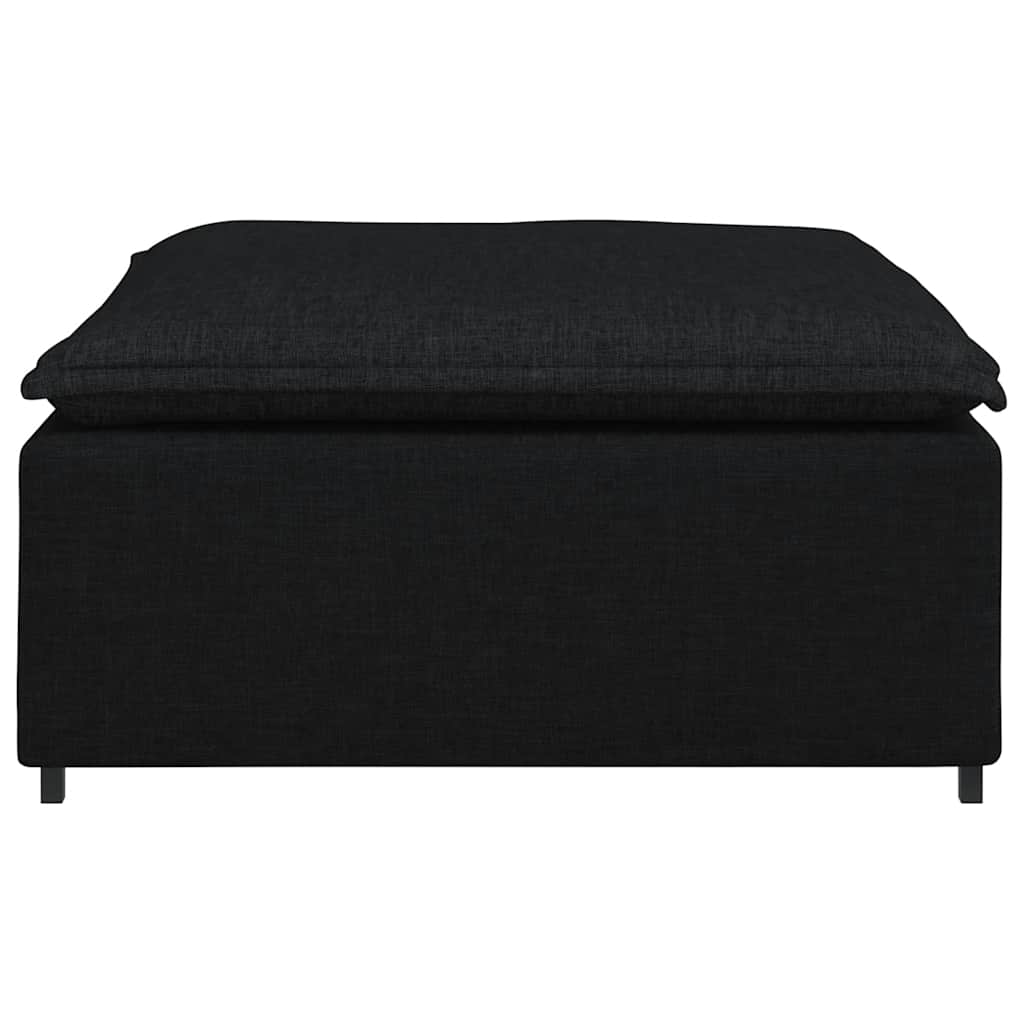 Module de repose-pieds pour canapé modulaire Noir 100 x 100 x 48 cm