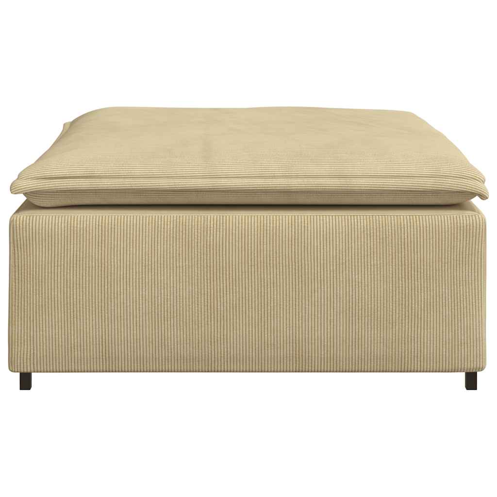 Repose-pieds modulaire pour canapé gris et vert 100 x 100 x 48 cm - XIOS