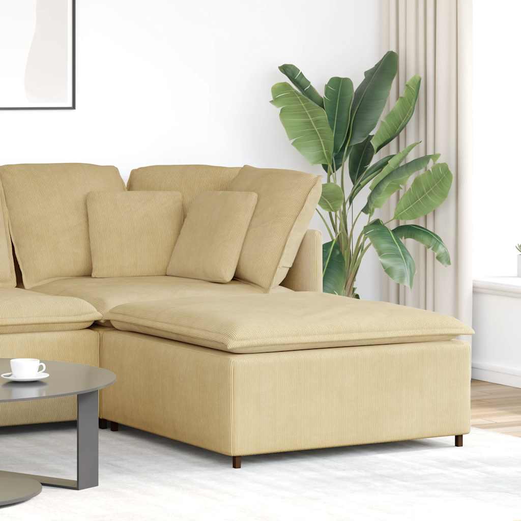 Repose-pieds modulaire pour canapé gris et vert 100 x 100 x 48 cm - XIOS