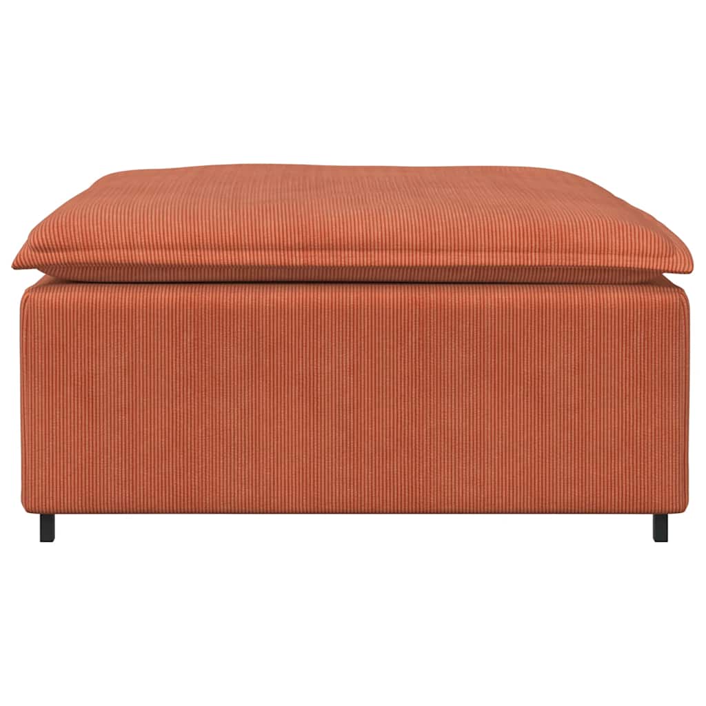 Repose-pieds modulaire pour canapé rouge orangé 100 x 100 x 48 cm - XIOS