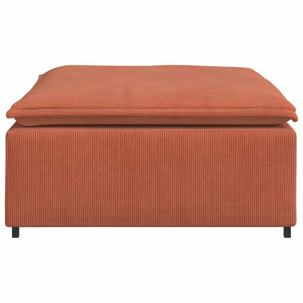 Repose-pieds modulaire pour canapé rouge orangé 100 x 100 x 48 cm - XIOS
