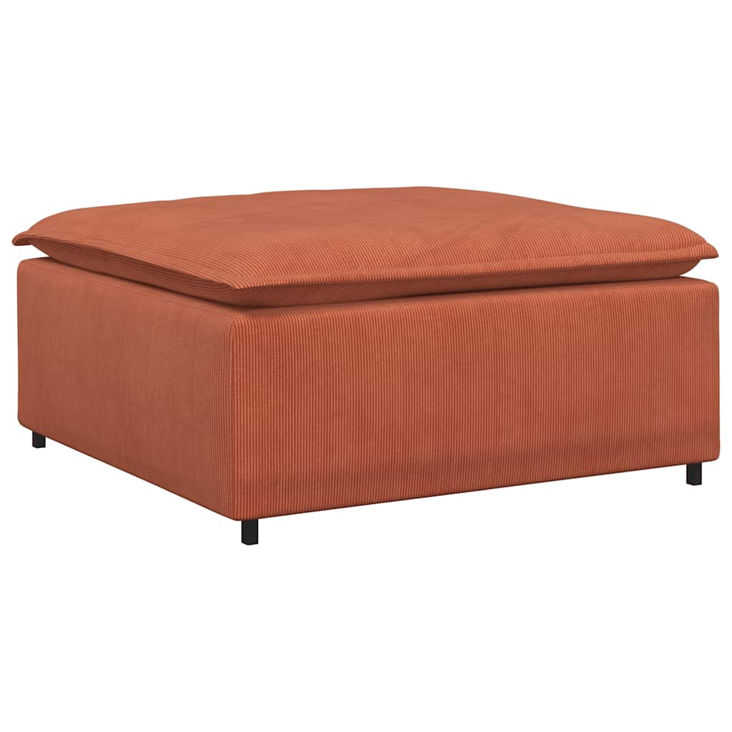 Repose-pieds modulaire pour canapé rouge orangé 100 x 100 x 48 cm - XIOS