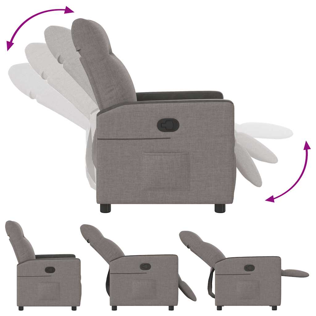 Fauteuil inclinable Taupe Tissu - XIOS