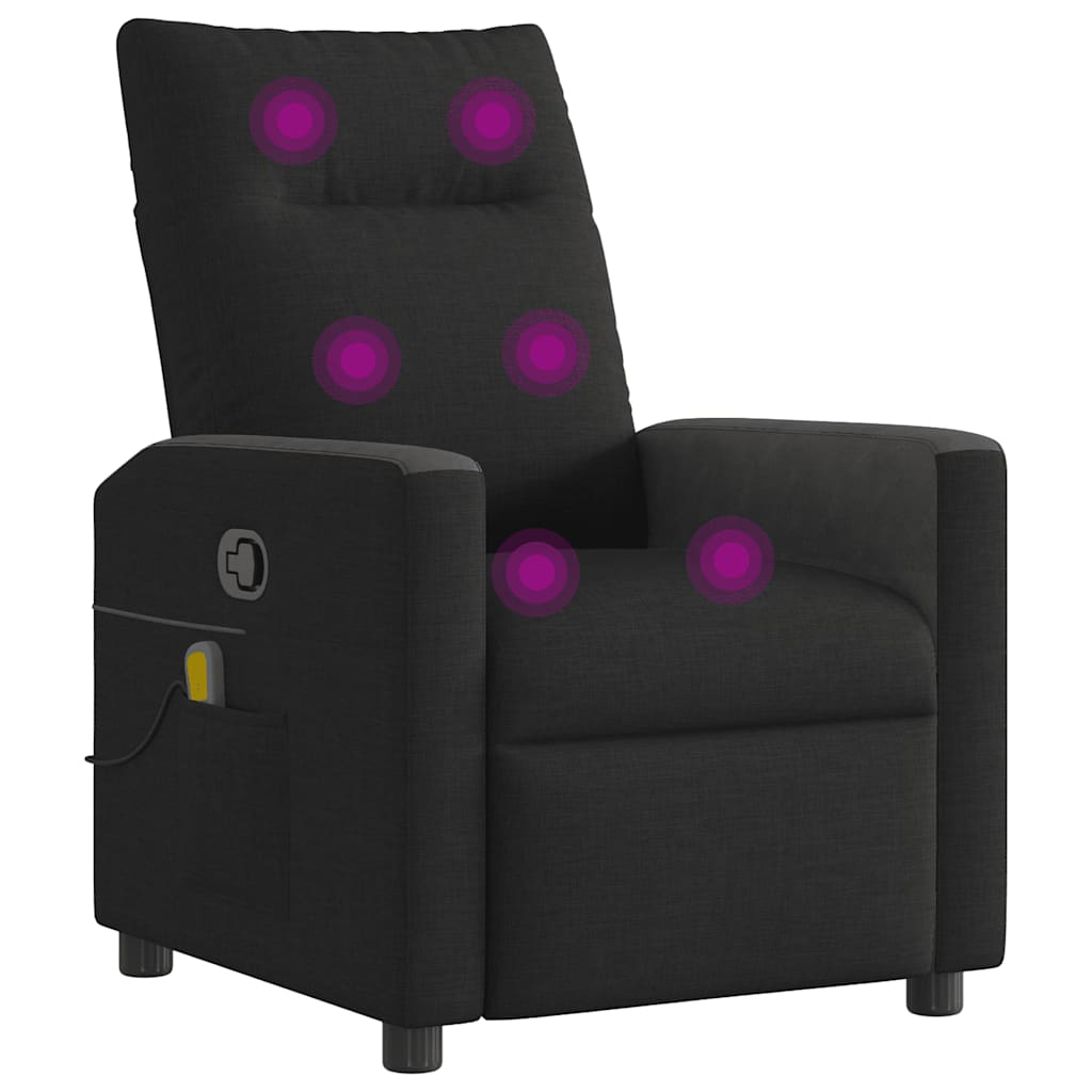 Fauteuil de massage inclinable Noir Tissu - XIOS