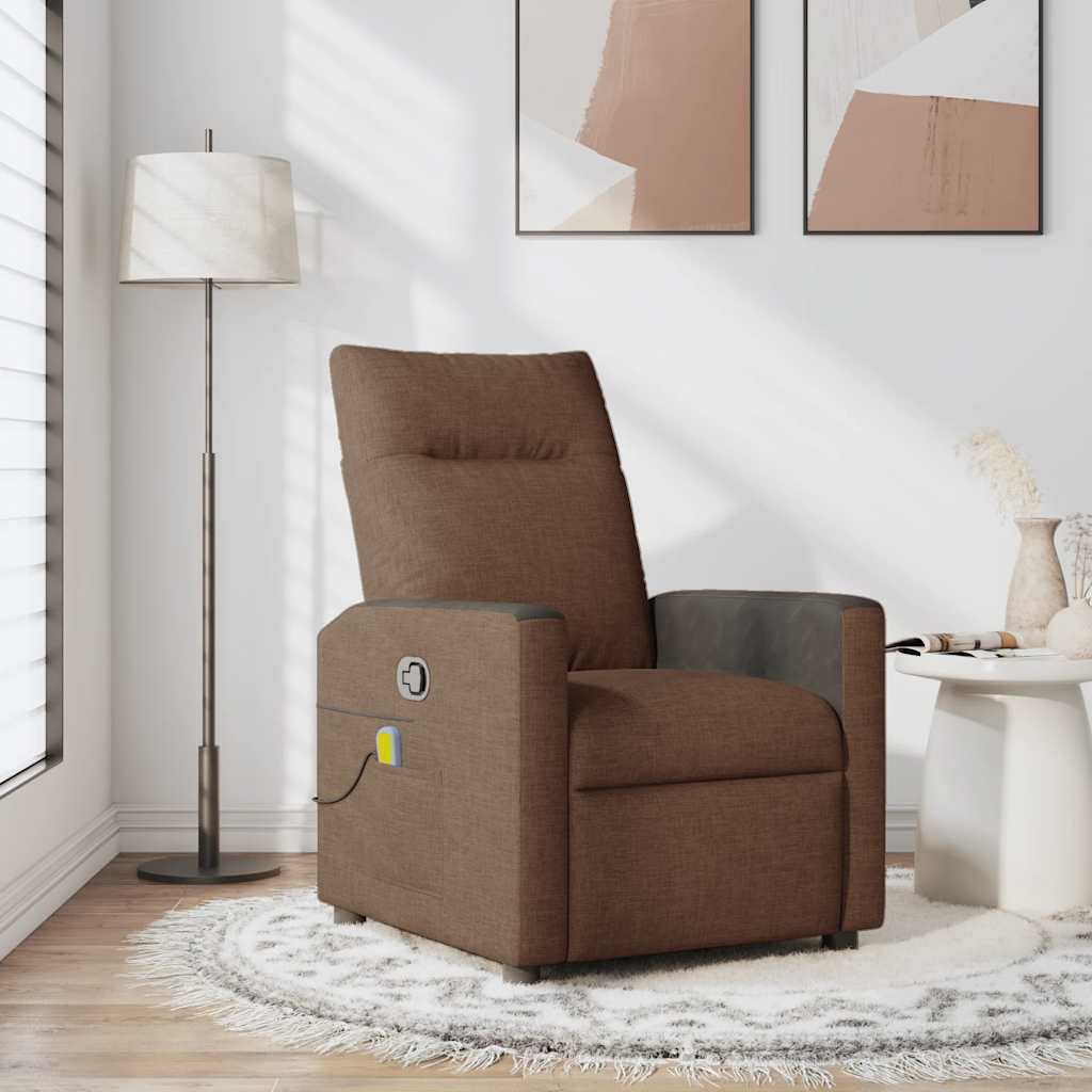 Fauteuil de massage inclinable Marron Tissu - XIOS