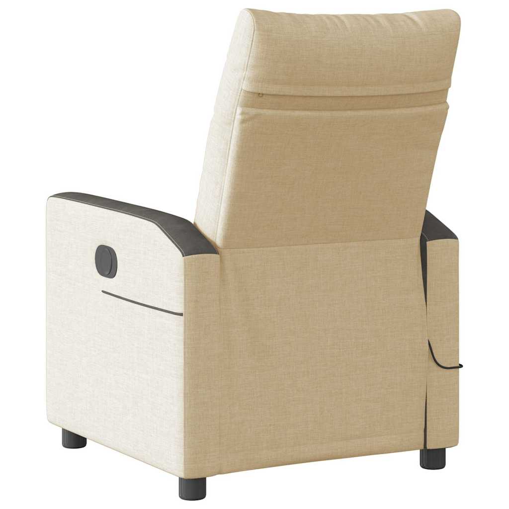 Fauteuil de massage inclinable Crème Tissu - XIOS