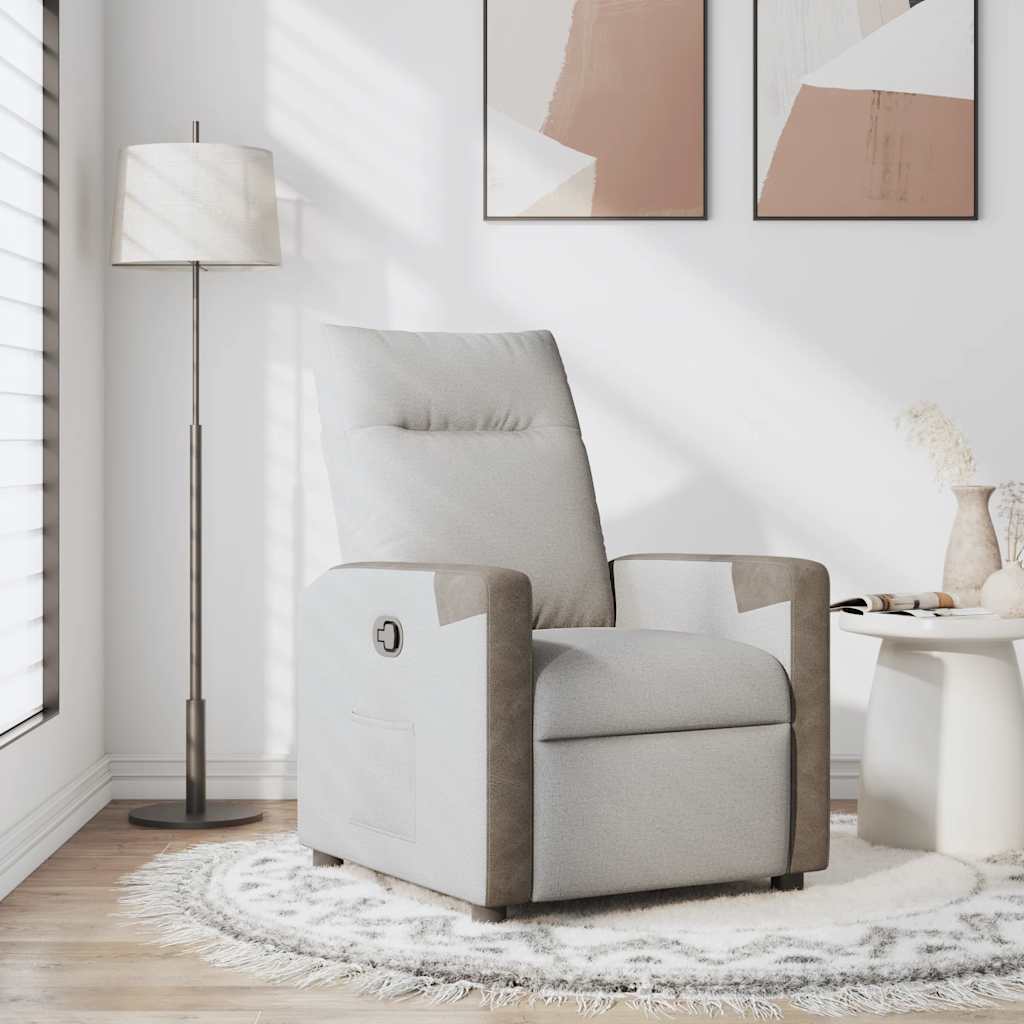 Fauteuil inclinable gris nuage tissu - XIOS