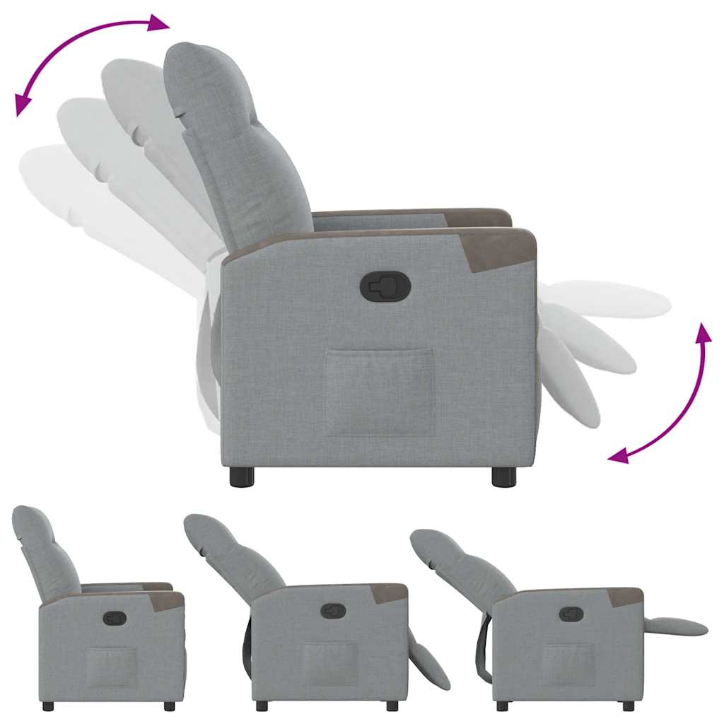 Fauteuil inclinable Gris clair Tissu - XIOS