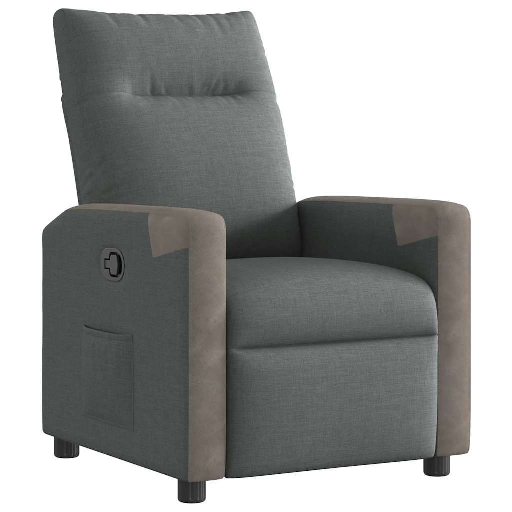 Fauteuil inclinable Gris foncé Tissu