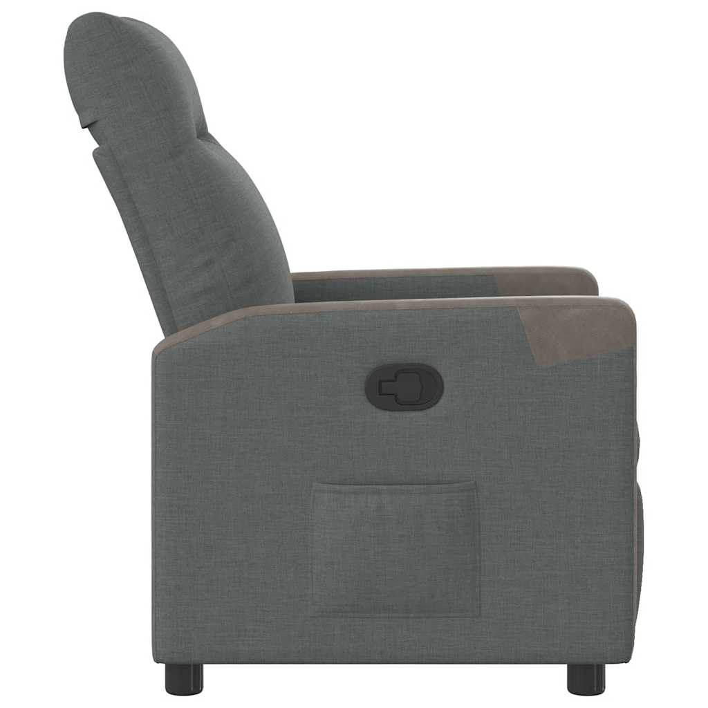 Fauteuil inclinable Gris foncé Tissu