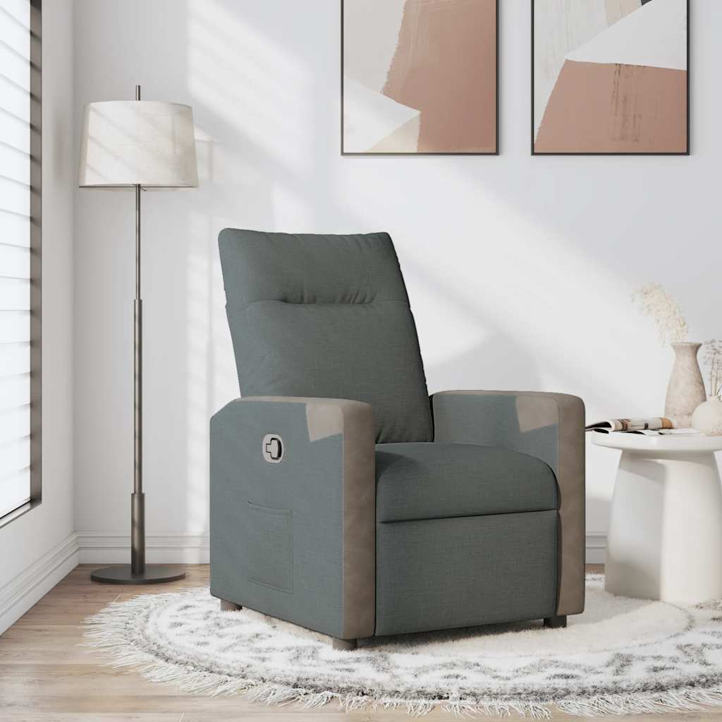Fauteuil inclinable Gris foncé Tissu