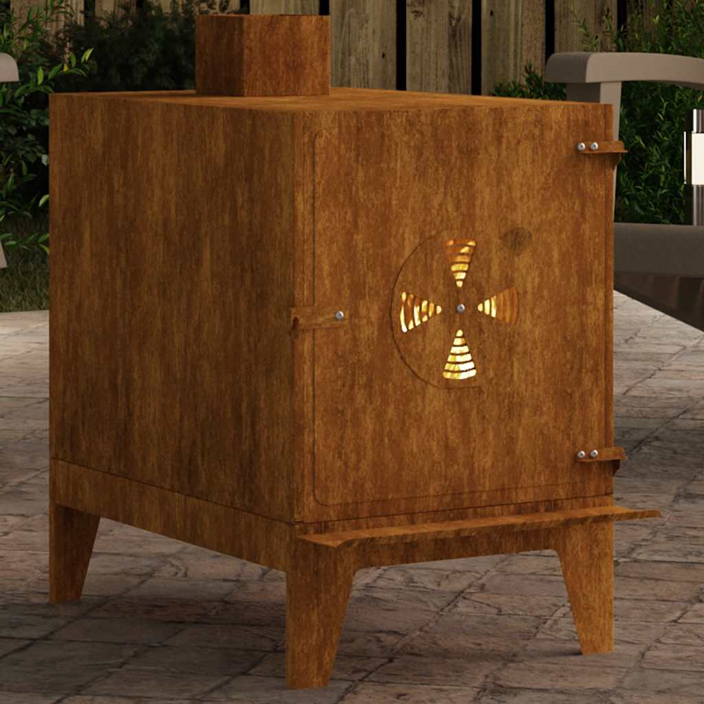 Réchaud de camping 35x50x60 cm acier corten Batterie de cuisine et vaisselle de camping vidaXL