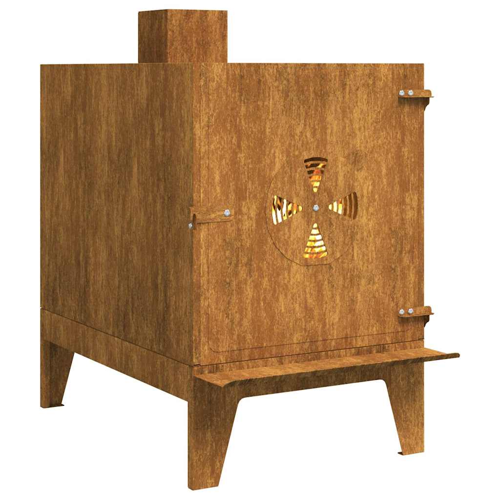 Réchaud de camping 35x50x60 cm acier corten Batterie de cuisine et vaisselle de camping vidaXL