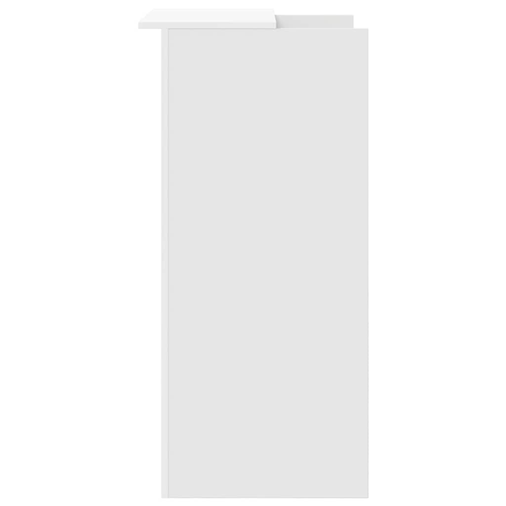 Bureau de réception blanc 55x50x103,5 cm bois d'ingénierie - XIOS