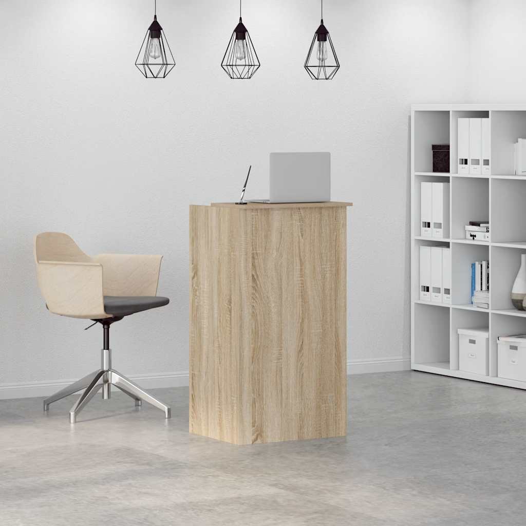 Bureau réception chêne sonoma 55x50x103,5 cm bois d'ingénierie - XIOS