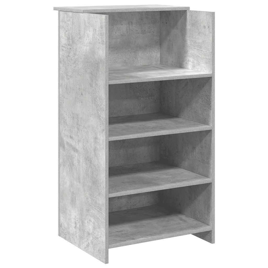 Bureau de réception gris béton 55x50x103,5 cm bois d'ingénierie - XIOS