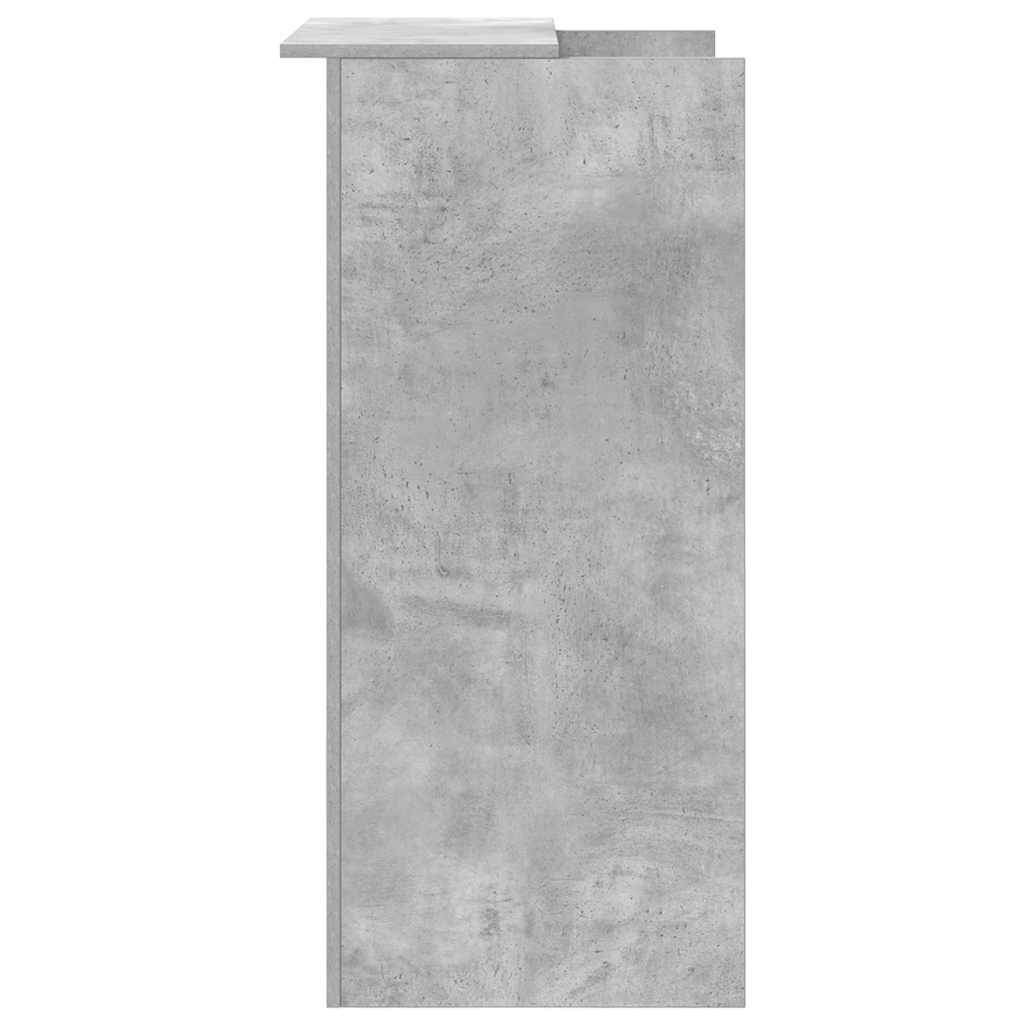 Bureau de réception gris béton 55x50x103,5 cm bois d'ingénierie - XIOS
