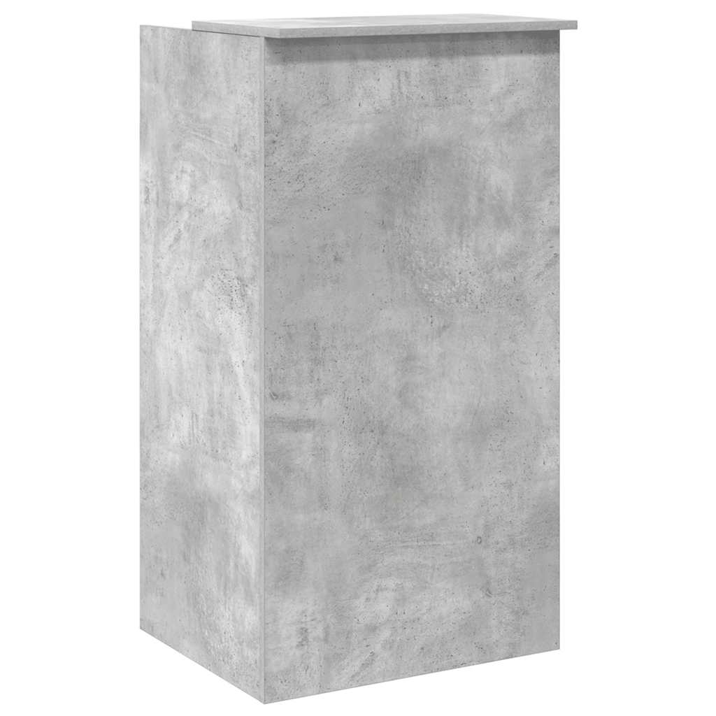 Bureau de réception gris béton 55x50x103,5 cm bois d'ingénierie - XIOS