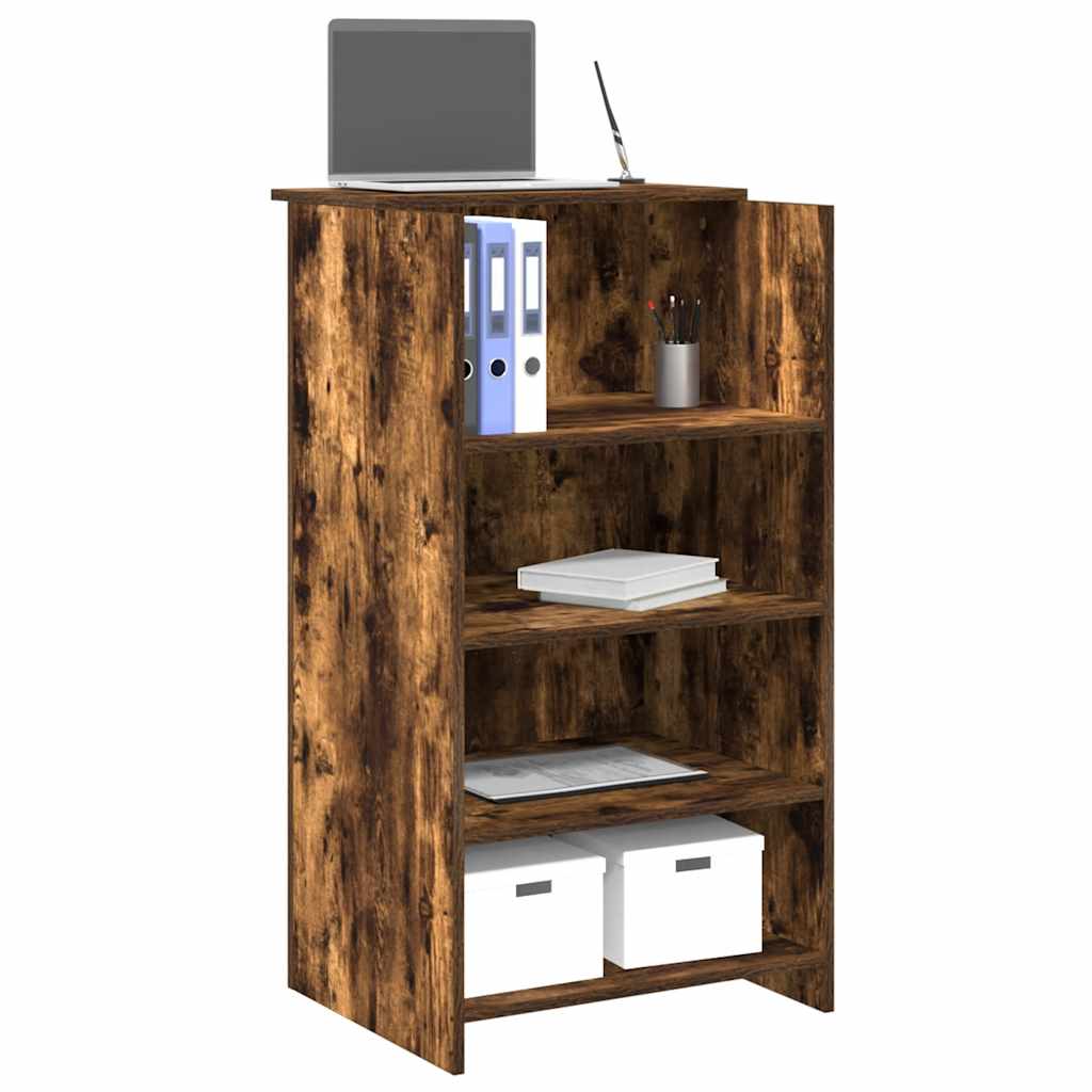 Bureau de réception chêne fumé 55x50x103,5 cm bois d'ingénierie - XIOS