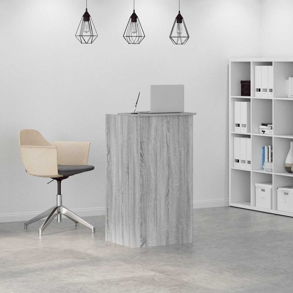 Bureau de réception sonoma gris 55x50x103,5 cm bois ingénierie - XIOS