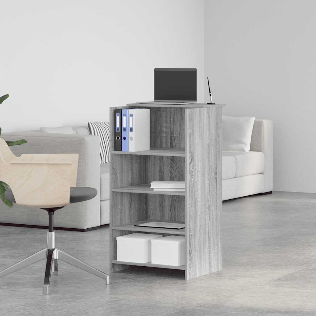Bureau de réception sonoma gris 55x50x103,5 cm bois ingénierie - XIOS