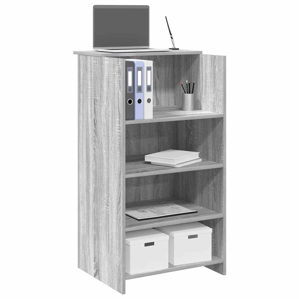 Bureau de réception sonoma gris 55x50x103,5 cm bois ingénierie - XIOS