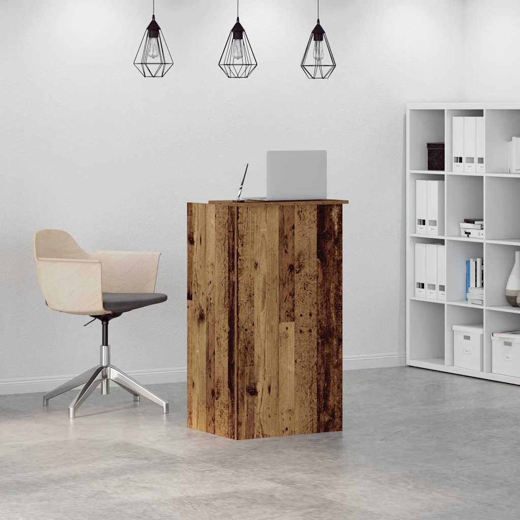 Bureau de réception vieux bois 55x50x103,5 cm bois d'ingénierie - XIOS