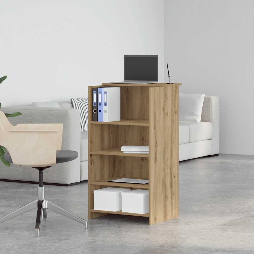 Bureau réception chêne artisanal 55x50x103,5 cm bois ingénierie - XIOS