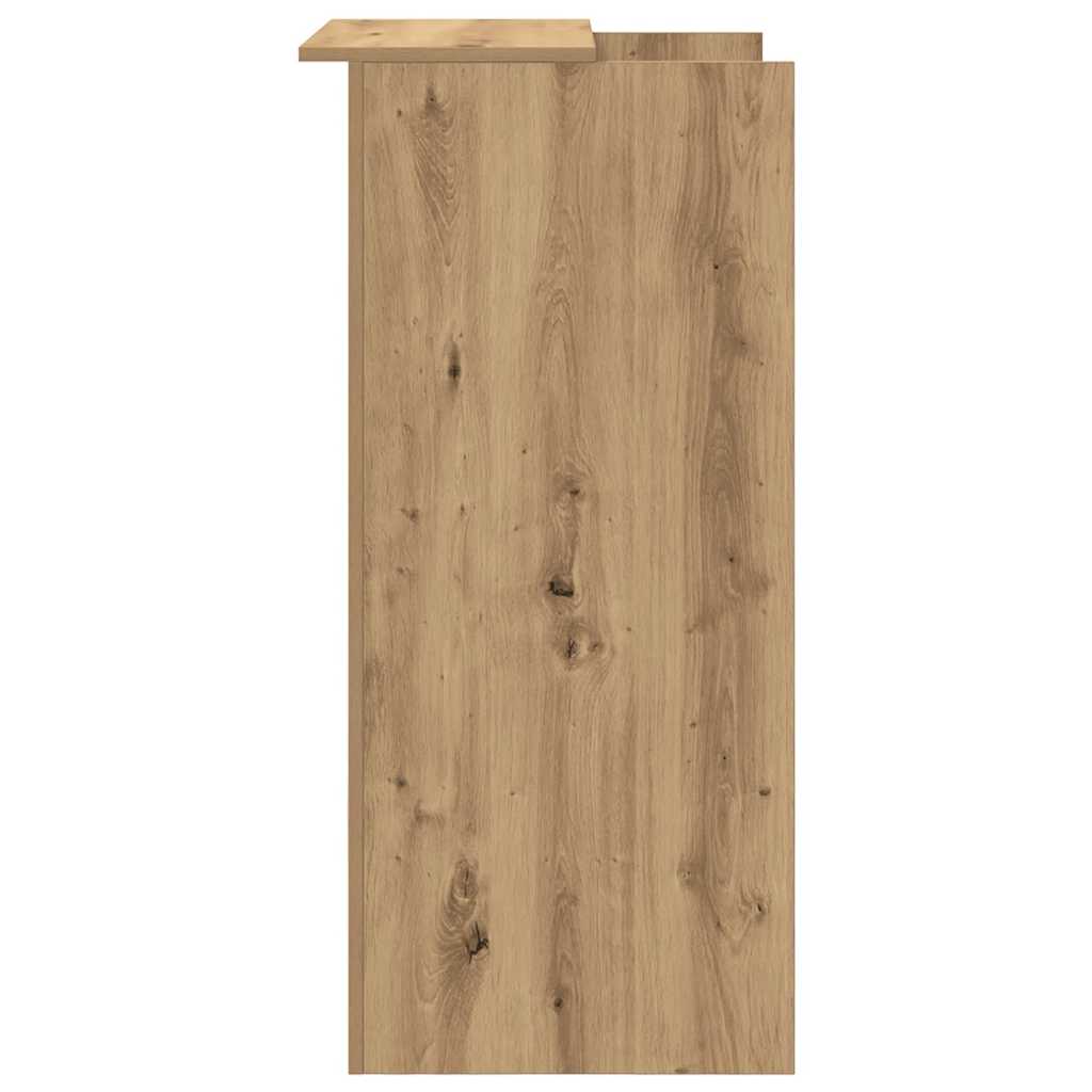 Bureau réception chêne artisanal 55x50x103,5 cm bois ingénierie - XIOS