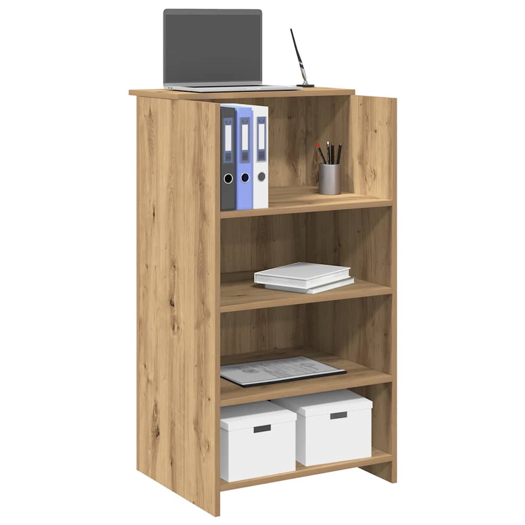 Bureau réception chêne artisanal 55x50x103,5 cm bois ingénierie - XIOS