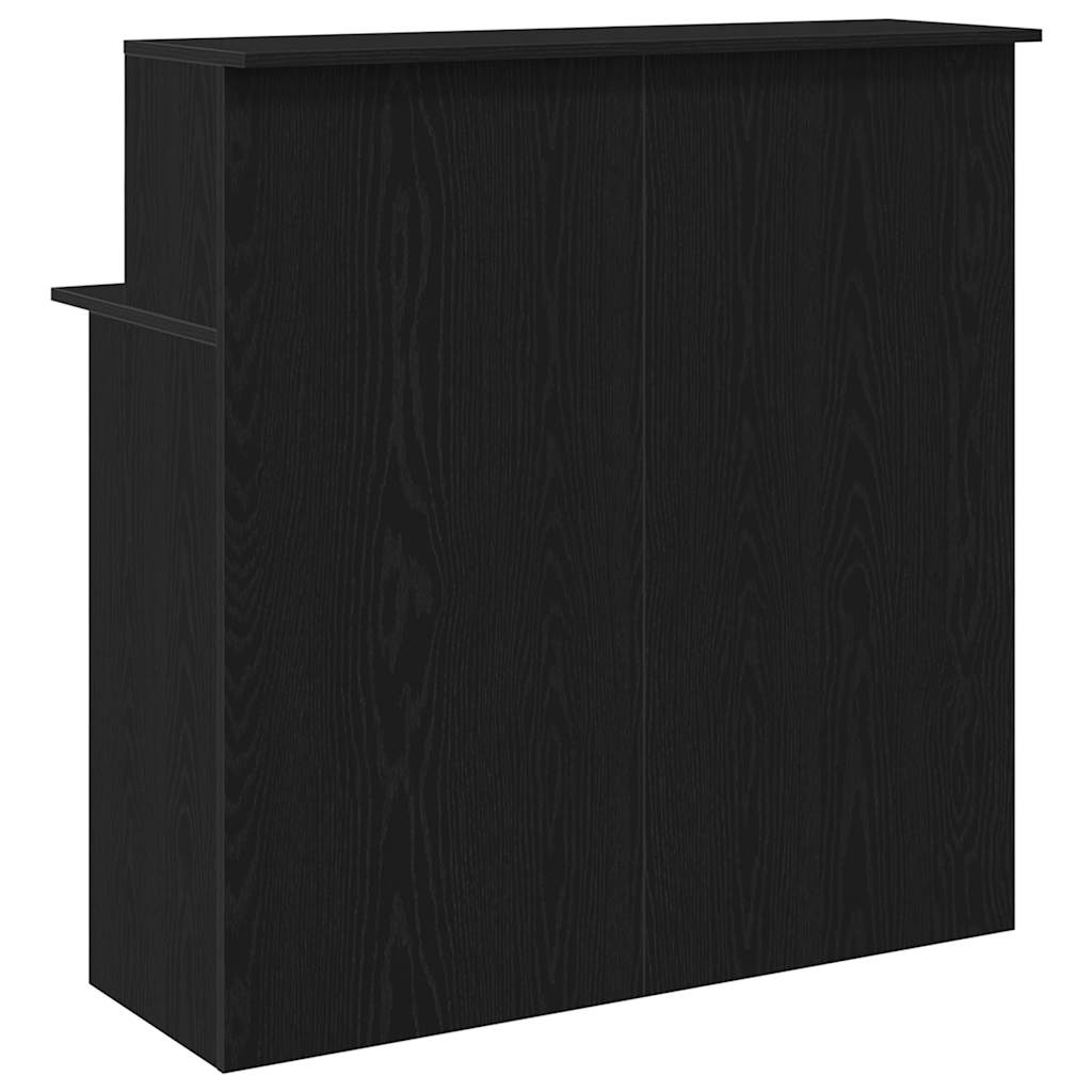 Bureau de réception noir 100x50x103,5 cm bois d'ingénierie - XIOS