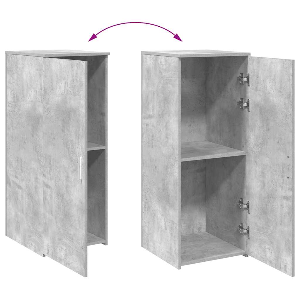 Armoire de rangement gris béton 40x45x103,5cm bois d'ingénierie