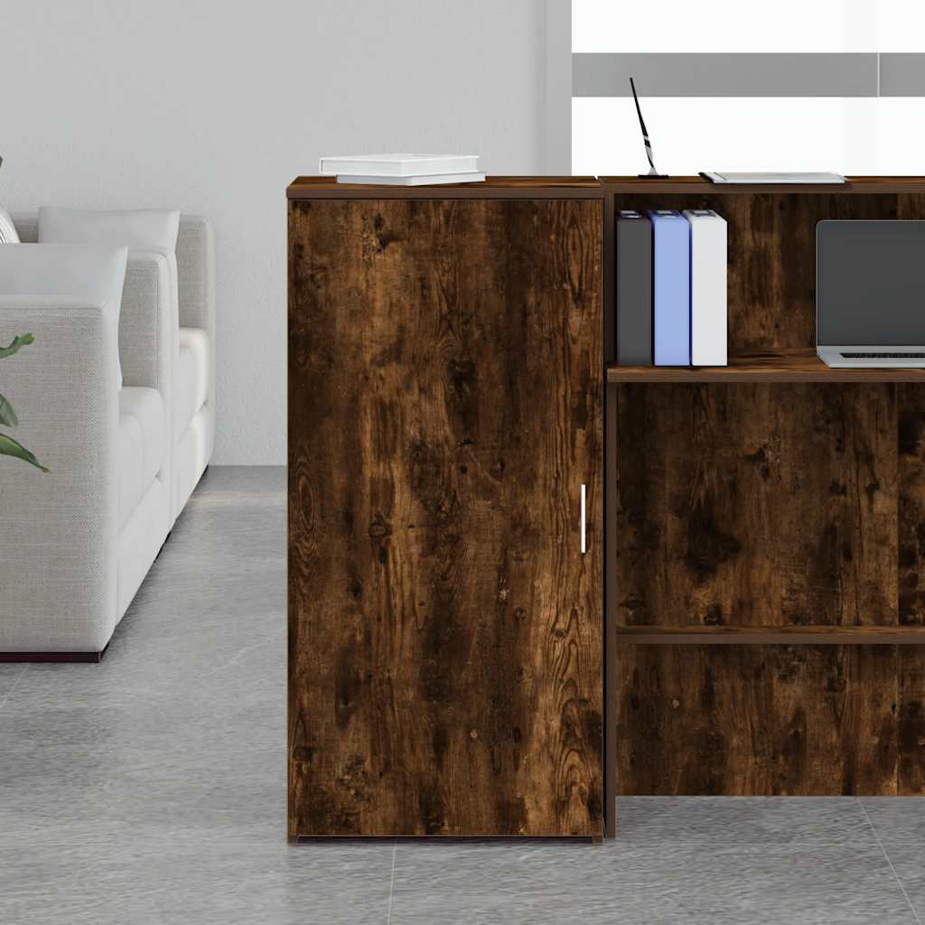 Armoire de rangement chêne fumé 50x45x103,5cm bois d'ingénierie - XIOS