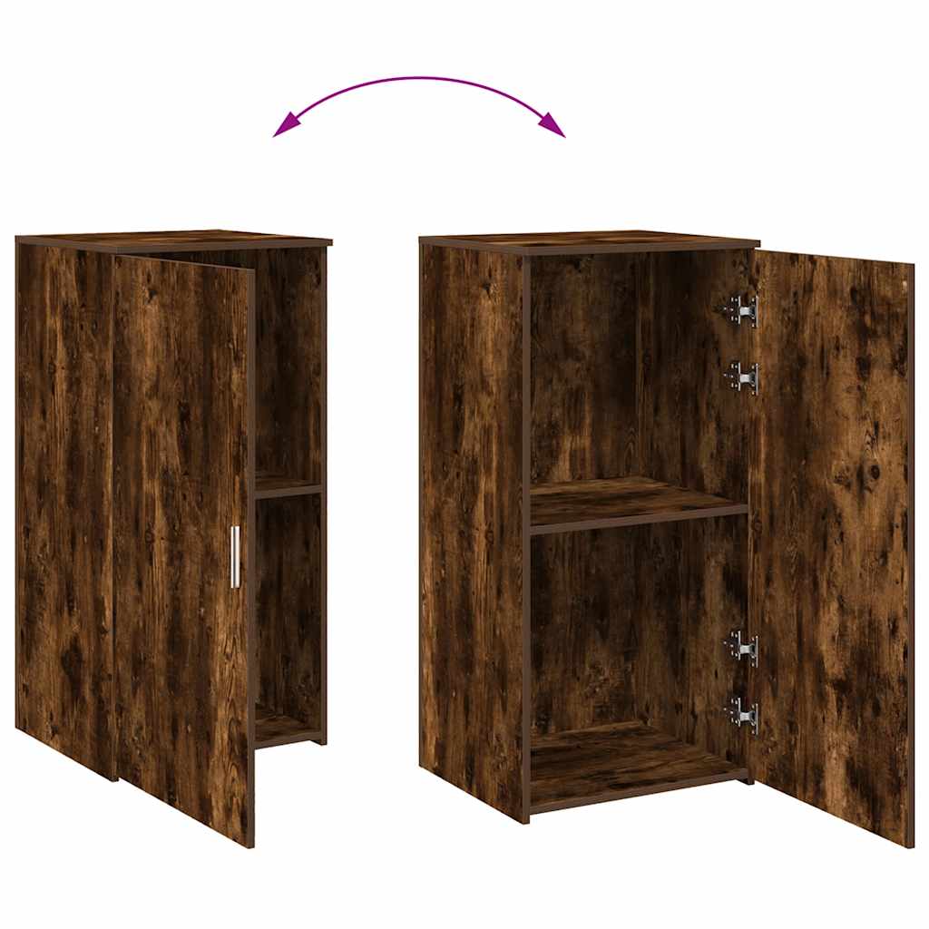 Armoire de rangement chêne fumé 50x45x103,5cm bois d'ingénierie - XIOS