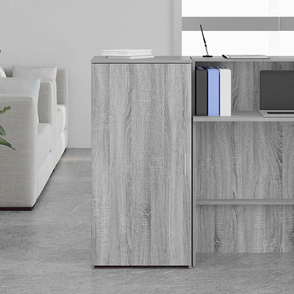 Armoire de rangement sonoma gris 50x45x103,5 cm bois ingénierie - XIOS
