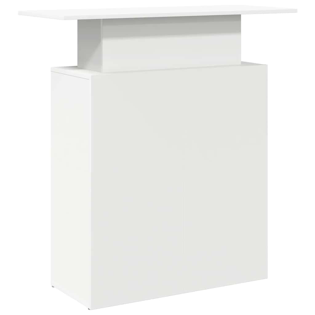 Bureau de réception blanc 100x40x104 cm bois d'ingénierie - XIOS