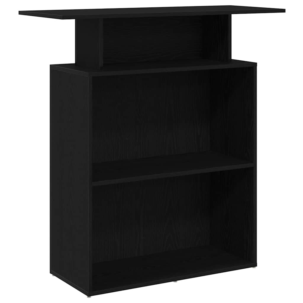 Bureau de réception noir 100x40x104 cm bois d'ingénierie - XIOS