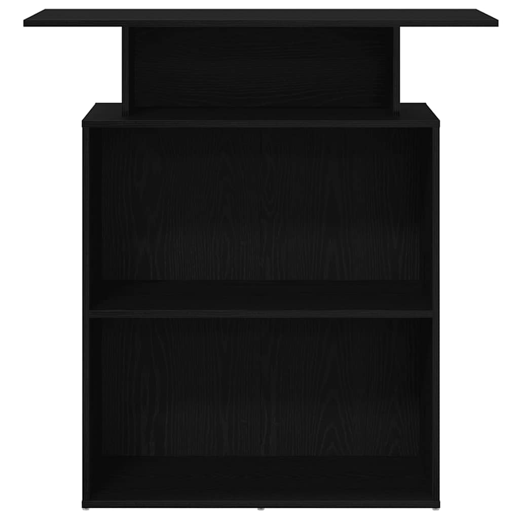 Bureau de réception noir 100x40x104 cm bois d'ingénierie - XIOS