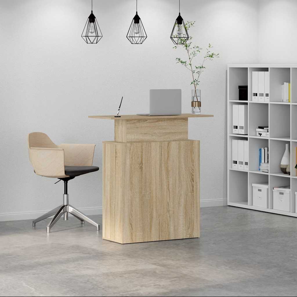 Bureau réception chêne sonoma 100x40x104 cm bois d'ingénierie - XIOS