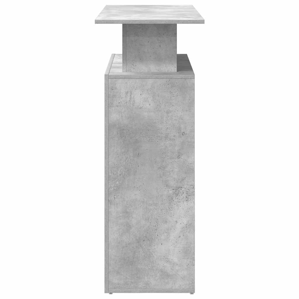 Bureau de réception gris béton 100x40x104 bois d'ingénierie - XIOS