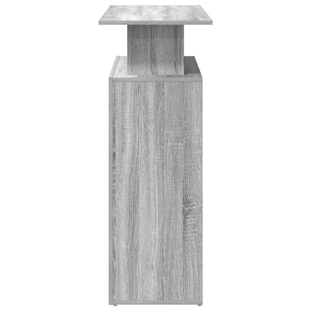 Bureau de réception sonoma gris 100x40x104 cm bois ingénierie - XIOS