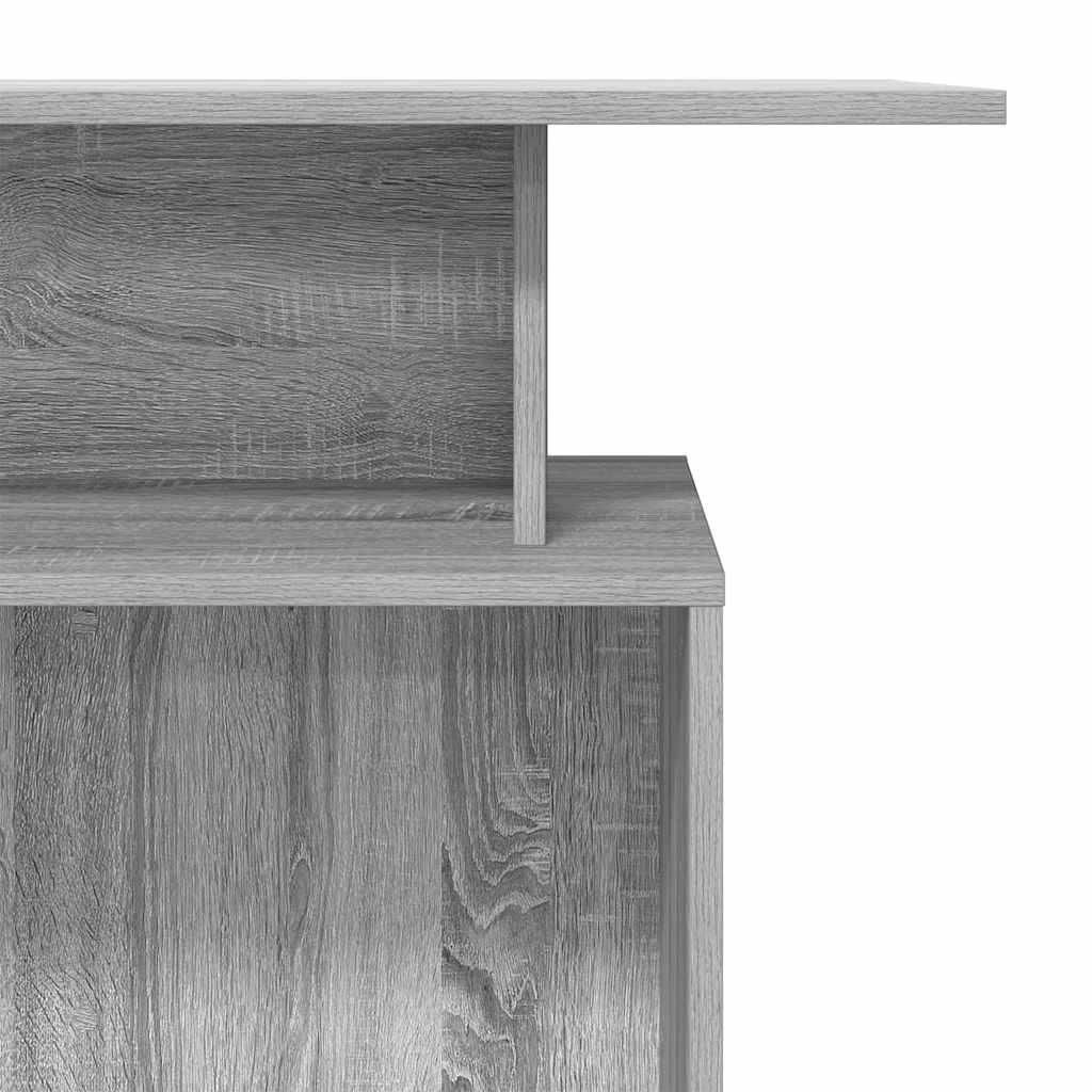 Bureau de réception sonoma gris 100x40x104 cm bois ingénierie - XIOS